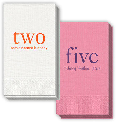 Select Your Big Number Moire Guest Towels